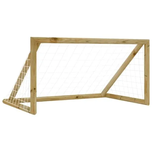 vidaXL Imprägniertes Kiefernholz Fußballtor 160x80x100cm - Robustes Fußballtor aus imprägniertem Kiefernholz für Kinder, witterungsbeständig und ideal für Garten und Freizeitaktivitäten.