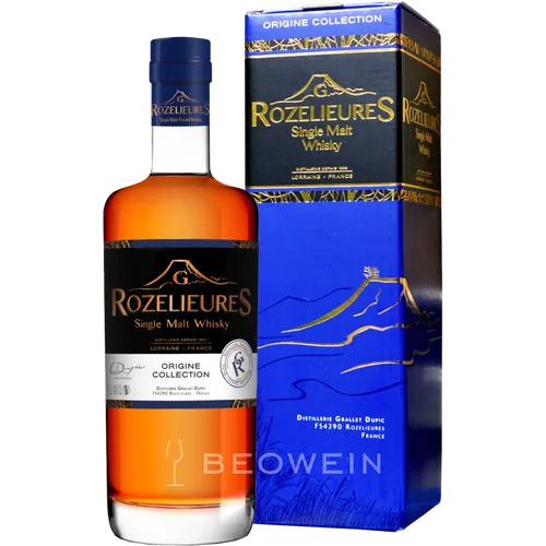 Rozelieures Origine Collection Single Malt Whisky - Exklusiver Whisky aus Frankreich, hergestellt aus eigens angebauter Gerste am Fuße eines alten Vulkans. Ein unverwechselbares Geschmackserlebnis!