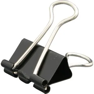 Pavo Foldbackklammern 19mm, schwarz, aus Metall, 12 Stück