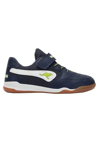 KangaRoos K-Braceyard EV Jungen Klettschuh Blau, Größe 33 - Sportlicher Kinder-Sneaker für Alltag und Freizeit. Leichtes Design mit optimalem Tragekomfort, praktischen Klettverschluss und flexibler Laufsohle für guten Grip.