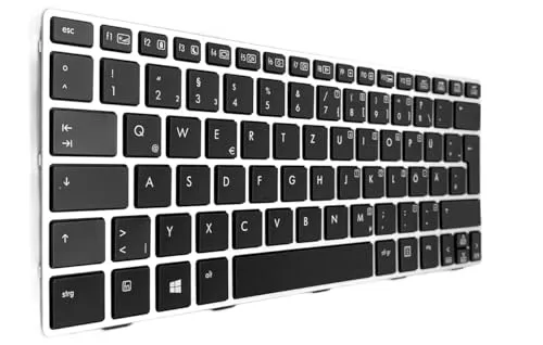T-ProTek DE Tastatur Silber Rahmen mit Beleuchtung kompatibel für HP EliteBook Revolve 810 G3 (L3W12EP)
