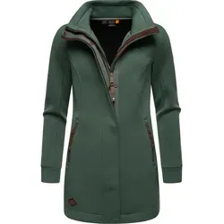 Ragwear Damen Sweat-Übergangsmantel Letrice Bonded Pine Green 3XL - Funktionsjacke mit windabweisendem Material und hohem Kragen, ideal für Übergangszeit und Outdooraktivitäten, bietet Komfort und feminine Passform.