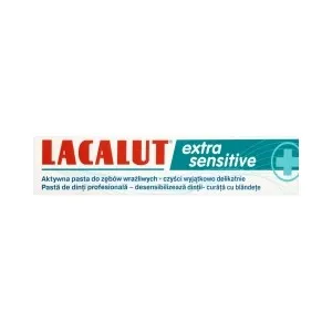 Lacalut Extra Sensitive Zahnpasta 75 ml - Zahnpasta für empfindliche Zähne, bietet sanfte Pflege und schützt vor Schmerzen beim Zähneputzen.