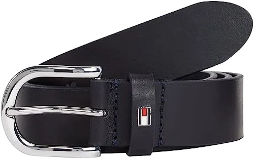 Damen Ledergürtel DANNY BELT 75 in blau von Tommy Hilfiger