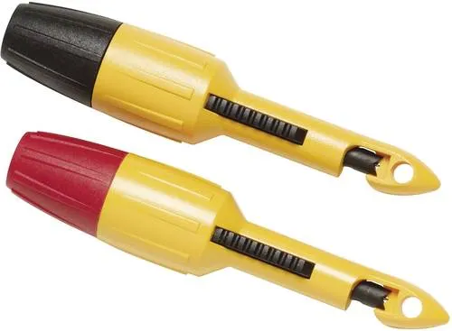 Fluke TP81 Prüfspitzen-Set 4mm CAT I - Rot und Schwarz - Zubehör für Messtechnik, mit nicht drehbaren Bananensteckern für eine einfache Handhabung und Sicherheit bis 60 V DC.