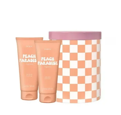 Pupa Hautpflege-Set Pfirsich Paradies Happy Box Kit 2 - Sonstige Gesichtspflegeartikel, luxuriöses Geschenkset mit pflegenden Inhaltsstoffen für strahlende Haut und ein fruchtig-frisches Dufterlebnis.