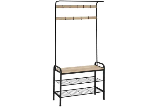 TecTake Garderobe 85,5x36x184cm in braun von tectake