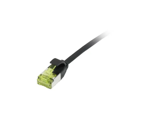 Patchkabel RJ45, CAT6A 500Mhz, 1.5m, schwarz, U/FTP, slimline rund d=3,8mm, TPE/
