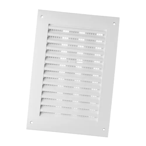 250x170mm Lüftungsgitter mit Schieberegler Abschlussgitter Insektenschutz weiß ABS Gitter