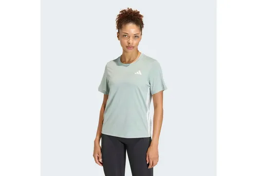adidas Women's WE 3-Stripes Crew Tee – Funktionsshirt in Grau, Gr. L - Schnelltrocknendes Funktionsshirt für Workout und Roadrunning. Hoher Tragekomfort dank Stretch und recycelten Materialien. Entdecke weitere adidas Produkte im Bergfreunde.de Online-Shop!