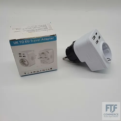 Hoppac UK-Adapter Steckdose,Adapter England Deutschland Stecker,5 in 1 England S