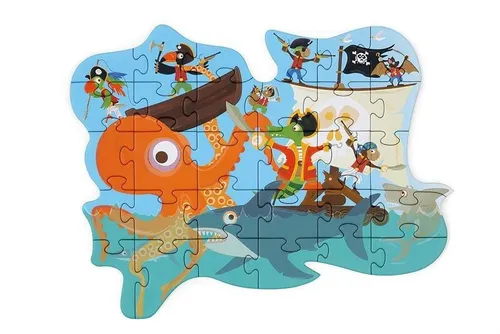 Puzzle Konturpuzzle Pirat Piratenschiff 29 Teile stabiler Karton ab 4 Jahre
