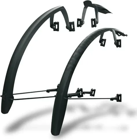 SKS GERMANY SPEEDROCKER SET Schutzblech-Set - Fahrradschutzbleche für Gravelbikes und Rennräder mit Doppelspoiler-Funktion für optimalen Spritzschutz und ausziehbarem Verlängerungsprofil.