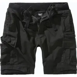 Brandit Packham Vintage Shorts, Schwarz, Größe S - Herren-Shorts aus hautfreundlichem, strapazierfähigem Baumwollmaterial mit elastischem Bund für optimalen Komfort und stylischem Design.