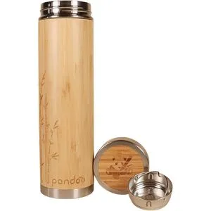 Pandoo Thermoflasche mit Teesieb, Bambus, 480ml