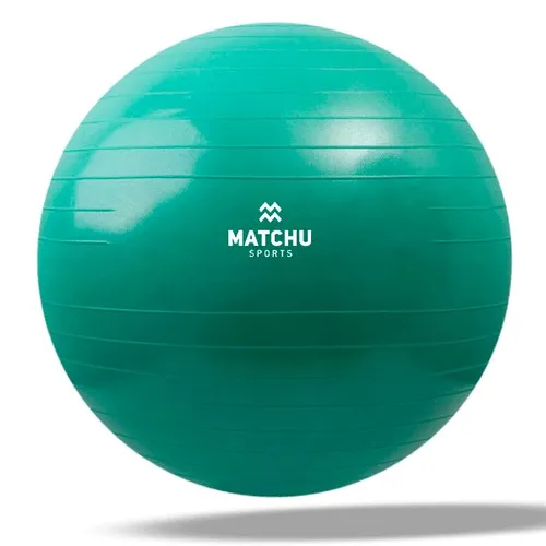 Matchu Sports - Gymnastikball / Pilatesball / Sitzball / Yogaball mit Pumpe 65 cm Grün
