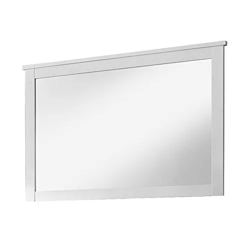 trendteam smart living Ole Wandspiegel - 91 x 62 cm in Weiß - Moderne Wandspiegel-Garderobe, Maße: 91 x 62 x 3 cm, FSC-zertifiziert für verantwortungsvolle Waldwirtschaft. Ideal für jeden Raum und perfekt kombinierbar!