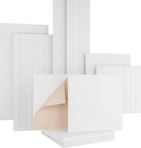 Akustikplatte 60x60cm (Weiß Schlicht) - Selbstklebend - Selbstklebendes Akustikpaneel (0.36m²) in Weiß, ideal für die Wandgestaltung. Mit effektiver Schall- und Wärmedämmung sorgt es für eine angenehme Raumakustik. Einfach anzubringen und kreativ kombinierbar für individuelle Designs.