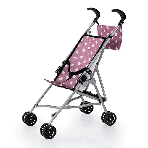 Bayer Design Puppenbuggy 30576AB mit Tasche, faltbar und Doppelrädern