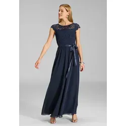 SWING Abendkleid mit Spitze in Blau 36 in blau von Swing