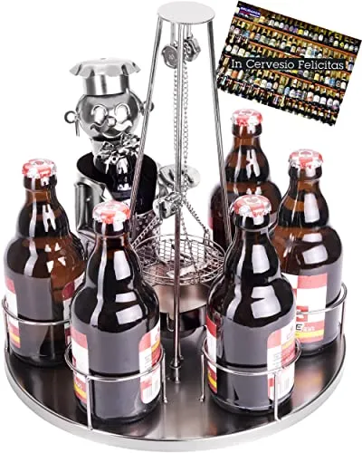 Bierflaschenhalter Barbeque-Grill: 6 Flaschen BBQ Deko - Grillzubehör für perfekte Grillpartys, leichtgewichtig und originelles Geschenk für Grillfreunde. Ideal für Gartenpartys und besondere Anlässe.