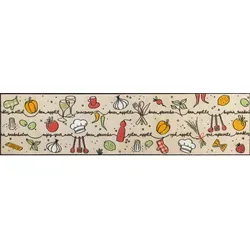 wash+dry by Kleen-Tex Läufer Flavour Trail - Bunte rechteckige Fußmatte (60 x 240 cm) mit rutschhemmender Unterlage, ideal für einen sicheren Stand und ein fröhliches Ambiente in jedem Raum.