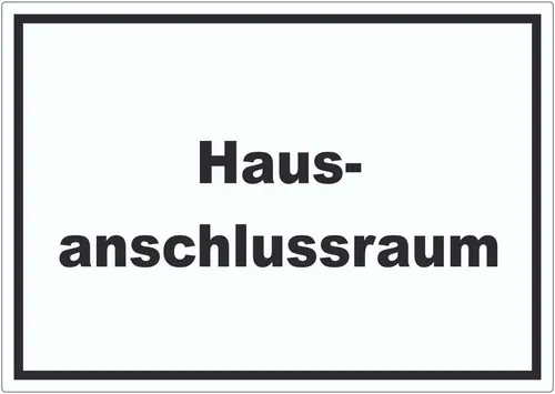HB-Druck Aufkleber Hausanschlussraum Aufkleber mit Text HAR waagerecht, wetterfest, UV-beständig, kratzfest
