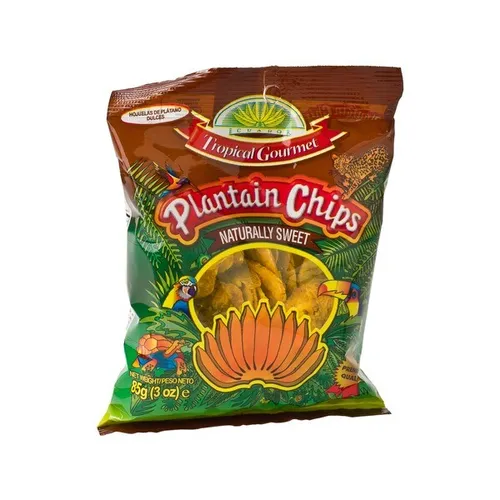 Bananenchips NATURALLY SWEET 85g Plantain Chips aus Ecuador Banana Chips braun