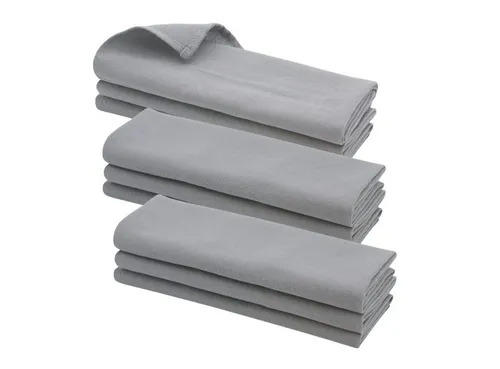 Engelland Geschirrtuch Küchentuch 9-tlg. Set, saugfähig und pflegeleicht - Praktisches 9-teiliges Set aus 100 % Baumwolle in elegantem Grau. Mit integrierter Aufhängeschlaufe und Rippenstruktur für optimale Saugfähigkeit. Ideal für die Küche und einfach in der Pflege.