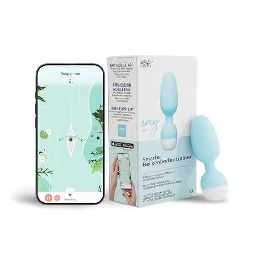 Fizimed EMY Beckenbodentrainer für Frauen – App-unterstütztes Kegel-Übungsgerät