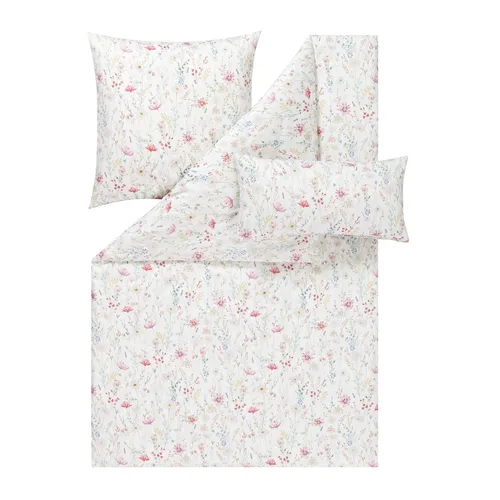 Bettwäsche CELESTE Mako-Satin 155x200 cm in weiß von ESTELLA