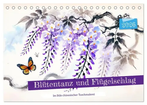 Anja Frost | Blütentanz und Flügelschlag - Im Stile chinesischer Tuschmalerei...