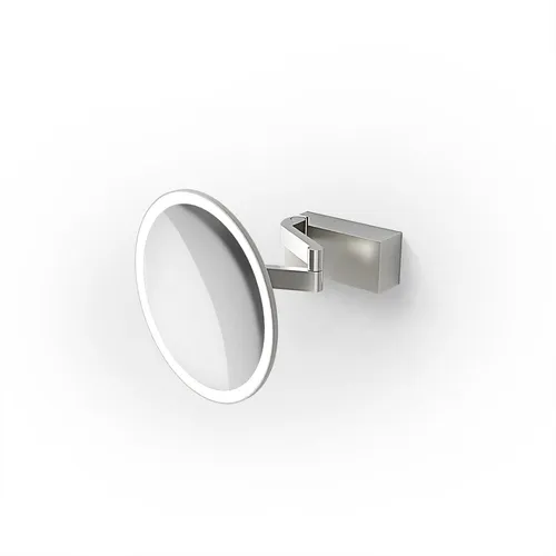 Decor Walther Kosmetikspiegel Vision R 5× - Eleganter LED-Schminkspiegel für Badezimmer - Schminkspiegel mit 5-facher Vergrößerung und Dim-to-Warm-Funktion. Ideal für Feuchträume, IP44, hochwertige Verarbeitung und exzellente Lichtqualität.