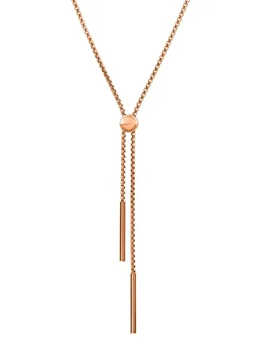 LIEBESKIND BERLIN Ankerkette Edelstahl 85 cm - Elegante Y-Kette aus rosévergoldetem Edelstahl, 85 cm lang, mit Zugverschluss. Perfekt kombinierbar und ein ideales Geschenk für jeden Anlass.