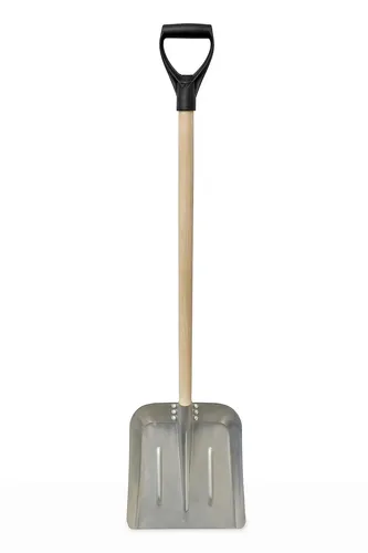 Schneeschaufel 110 cm Aluschaufel mit Holzstiel und D-Griff für Schnee & Futter