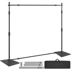 SucceBuy 10ft x 10ft Rohr- und Vorhangset – Robuster Hintergrundständer