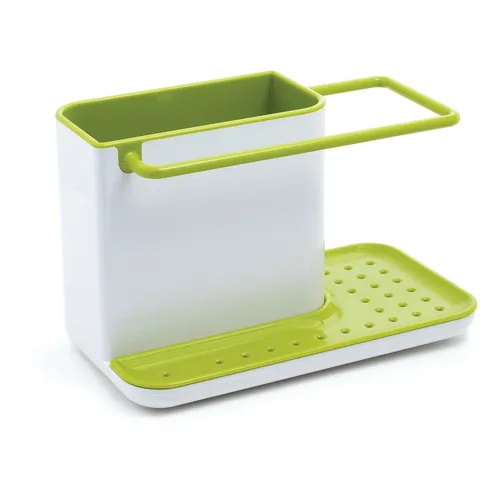Joseph Joseph Aufbewahrungs-Behälter Caddy grün - Vorratsdosen mit praktischem Design für Ordnung in der Spüle. Bietet Platz für Spülmittel und Bürste, hat eine Trockenstange für Tücher und einen Auffangbehälter für überschüssiges Wasser.