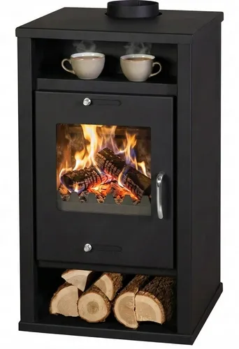 Kaminofen Victoria Deluxe 11,9 kW - EEK A+ - Eleganter Kaminofen für den Innenbereich mit 11,9 kW Nennwärmeleistung und hohem Wirkungsgrad von 83,08%. Ideal für gemütliche Wärme in jedem Raum.