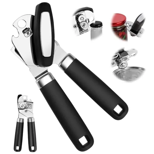 VMUTGA Manuell Dosenöffner 3 In 1, Dosenöffner Ohne Scharfe Kanten, Rutschfestem Griff Ergonomischem, Sparen Sie Zeit und Aufwand