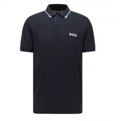 BOSS Herren Paddy Pro Poloshirt, Dunkelblau, S EU - Elegantes Poloshirt mit Regular Fit und Flachstrickkragen, ideal für einen stilvollen Freizeitlook.