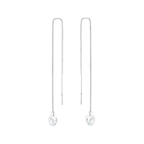 Amor Ohrhänger für Damen aus 925 Sterling Silber - Elegante Durchzieher aus 925 Sterling Silber mit funkelndem Zirkonia, perfekt als Geschenk für besondere Anlässe wie Geburtstag, Weihnachten oder Valentinstag.