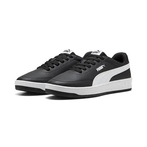 PUMA Court Classic Clean Sneaker, Unisex, 6.5 UK, Schwarz - Herren-Sneaker mit klassischer Court-Silhouette, ideal für Streetstyle-Looks und vielseitige Kombinationsmöglichkeiten.