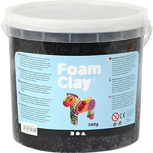 Foam Clay® selbsthärtende Modelliermasse, Schwarz, 560 g in schwarz von Foam Clay