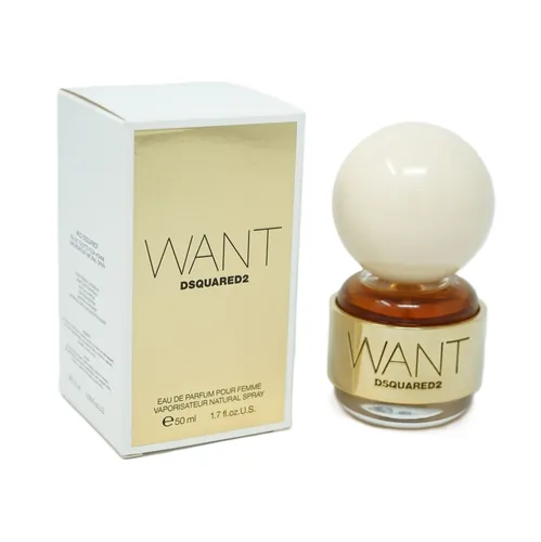 Dsquared2 Want Femme Eau de Parfum 50 ml - Eau de Parfum für Damen, orientalisch feminin mit einer verführerischen Komposition aus Mandarine, Ingwer und rosa Pfeffer für einen einzigartigen Duft.