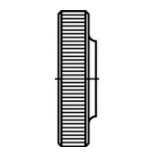 DIN 467 Rändelmuttern M 5 - 100 Stück - Rändelmutter für einfache Handhabung, niedrige Form und ideal für präzise Anwendungen in Maschinenbau und Handwerk.