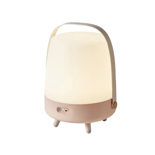 Kooduu Lite-up Play Light Rose: LED Lampe mit Bluetooth Lautsprecher - Moderne Bodenlampe in Light Rose, vereint stimmungsvolles Licht und kabellosen Bluetooth-Sound für unvergessliche Abende drinnen und draußen.
