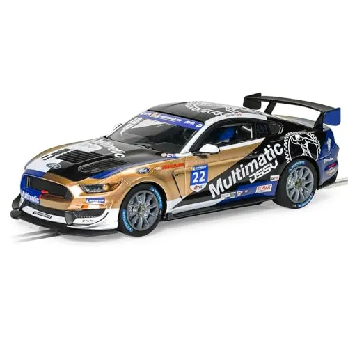 Scalextric C4403 Ford Mustang GT4 - Multimatic Motorsport Slot Car, mit Magnatraction für perfekte Rennkontrolle und extrem robustes Design