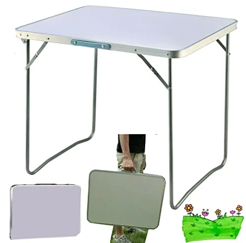 Lucn Campingtisch, tragbarer Picknicktisch, Aluminium, Klapptisch, für drinnen und draußen, robustes Gartenbock-Set für Grill, Picknick, Party, Tragkraft 15 kg, Länge 80 cm