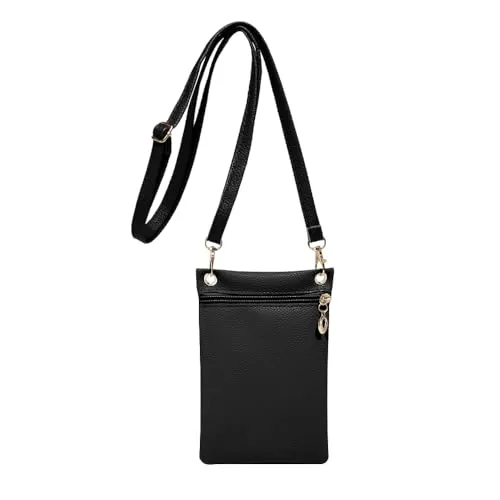 GIDWRIY Handytasche zum Umhängen,Handy Umhängetasche Leder PU,Smartphone Tasche Elegant mit Verstellbarem Schultergurt,Beutel für Handy Taschen Damen,Crossbody Shoulder Bag Phone für Einkaufen