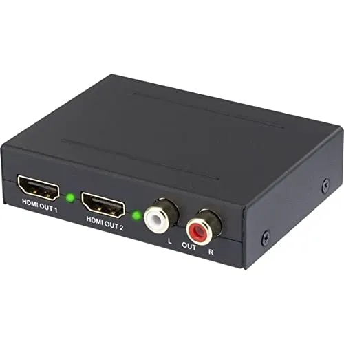 SpeaKa Professional Audio Extraktor SP-AE-HDCT-2P - Satelliten-Umschalter mit HDMI, Cinch und Toslink; separiert Audiosignale ohne Qualitätsverlust und unterstützt Full HD Auflösungen bis 1920x1080 Pixel.